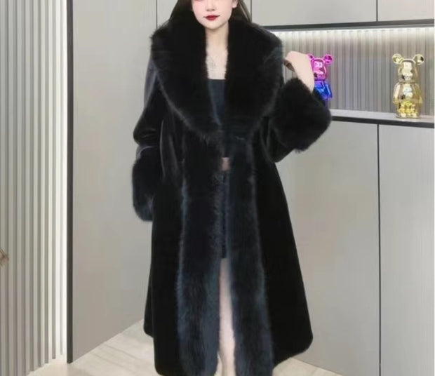Mink Hair Fur Overcoat Women