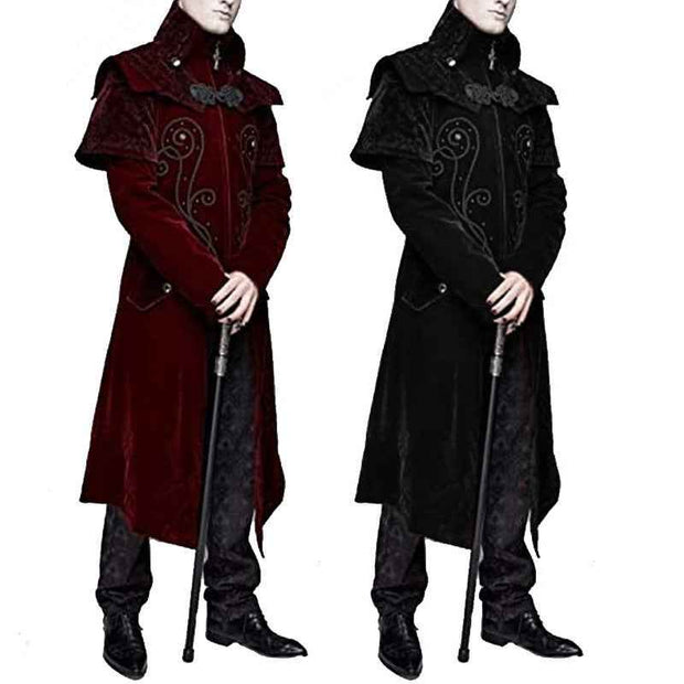 Men's Regal Gothic Velvet Frock Coat