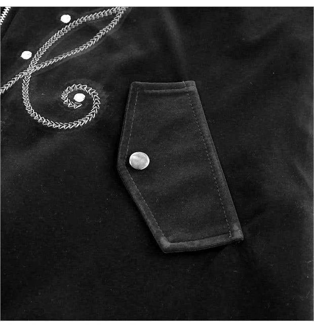 Men's Regal Gothic Velvet Frock Coat