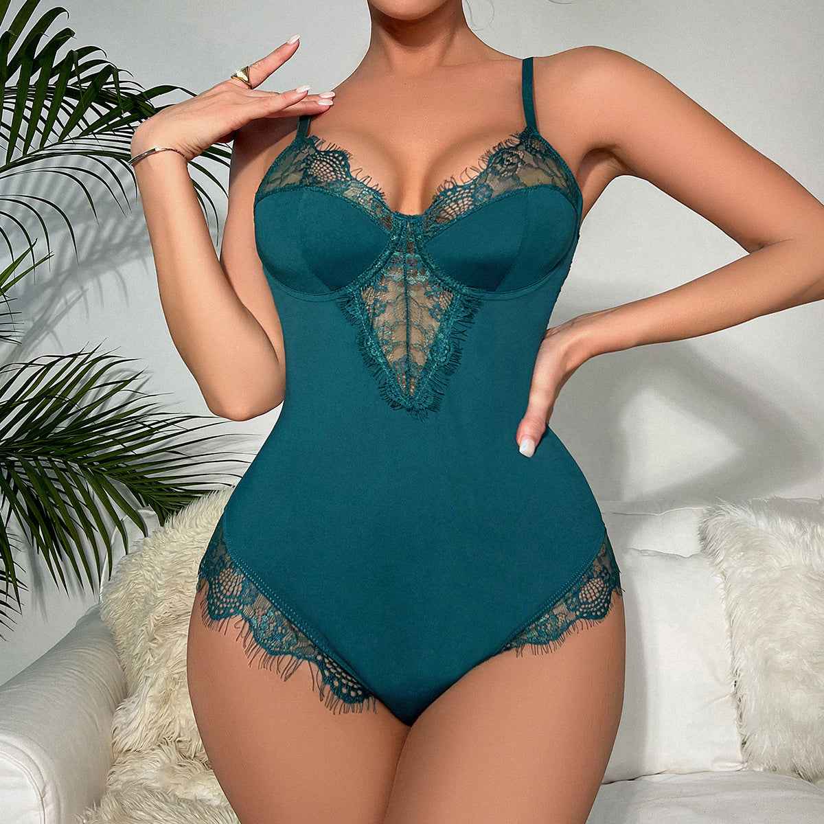 Sexy Lingerie Lace Sheer Lingerie Open Back Bodysuit Lingerie - Snagged The Deal Dog