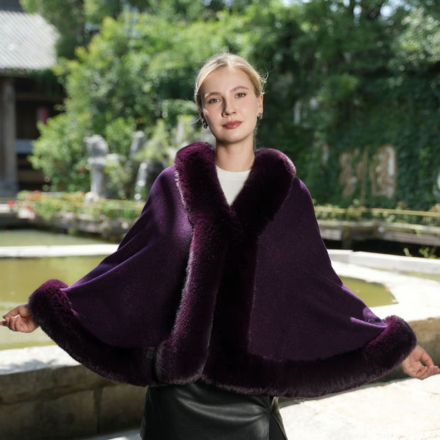The Elegant Faux Fur Cape