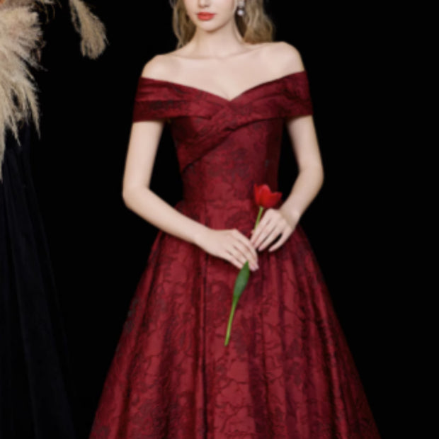 French Evening Gown - High-End Light Luxury Evening Gown in French Style