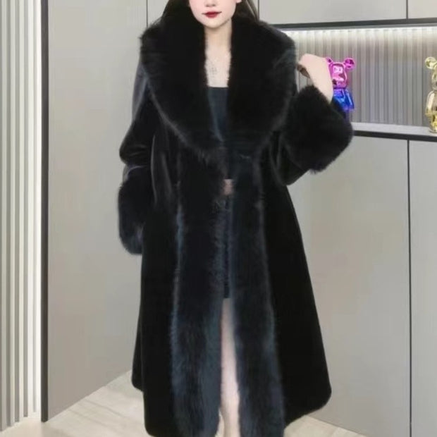 Mink Hair Fur Overcoat Women