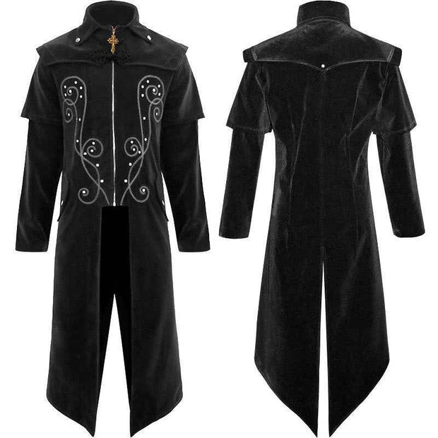 Men's Regal Gothic Velvet Frock Coat