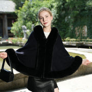 The Elegant Faux Fur Cape