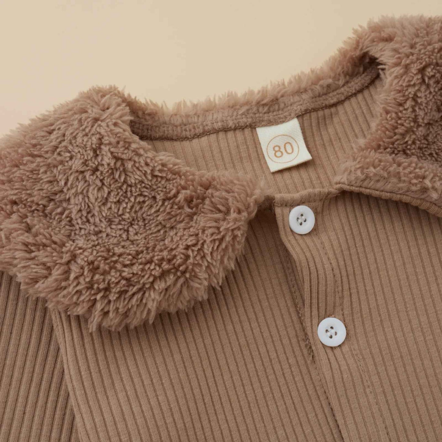 New Girls' Plush Large Lapel Solid Color Shirt Outfit