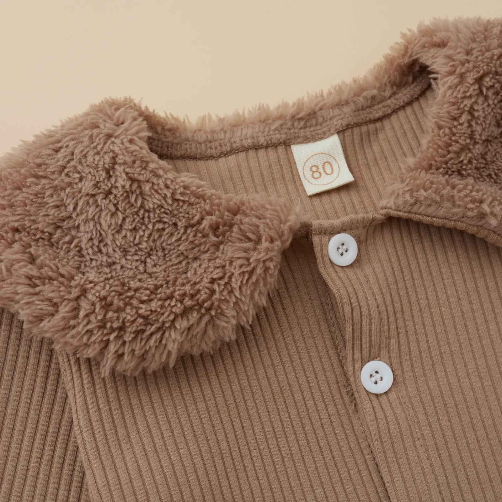 New Girls' Plush Large Lapel Solid Color Shirt Outfit