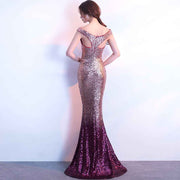 Sequin Ombre Mermaid Evening Dress - Glamorous Party Attire - Snagged The Deal Dog