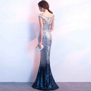 Sequin Ombre Mermaid Evening Dress - Glamorous Party Attire - Snagged The Deal Dog