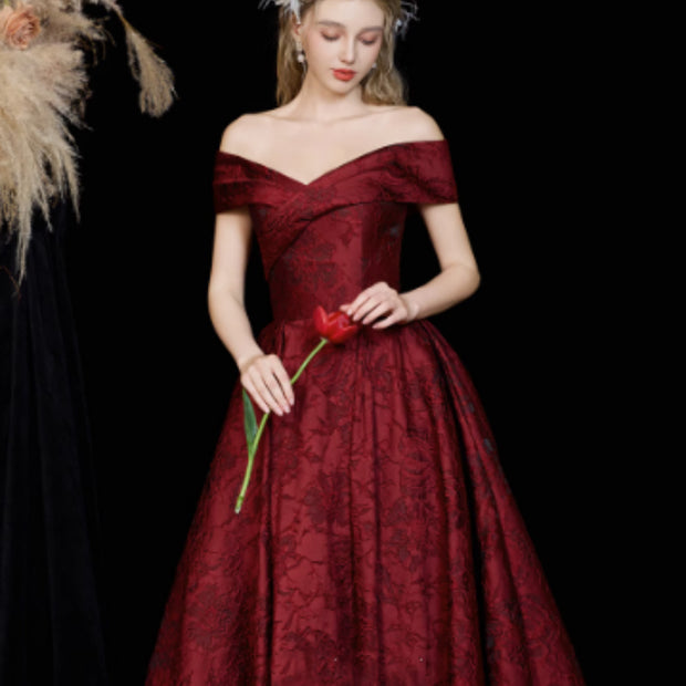 French Evening Gown - High-End Light Luxury Evening Gown in French Style