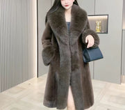 Mink Hair Fur Overcoat Women