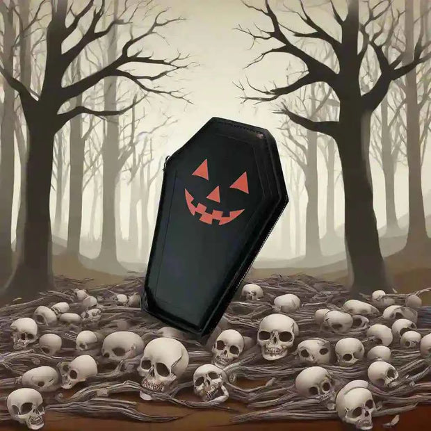 Halloween Cross Coffin Bag Fashion Retro Coin Purse - Snagged The Deal Dog