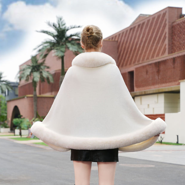 The Elegant Faux Fur Cape