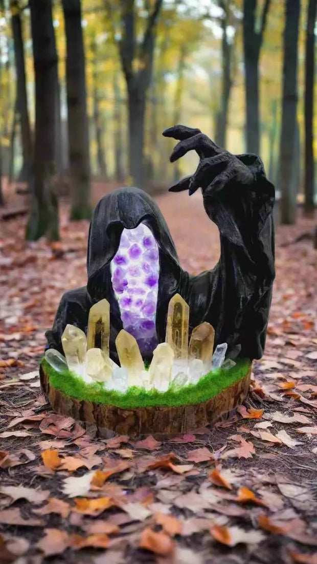 Halloween Ghost Desk Lamp with Crystals for Spooky Decor - Snagged The Deal Dog