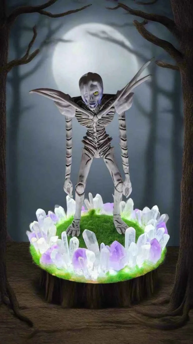 Halloween Ghost Desk Lamp with Crystals for Spooky Decor - Snagged The Deal Dog