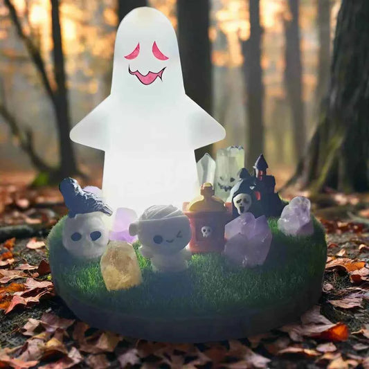 Halloween Ghost Desk Lamp with Crystals for Spooky Decor - Snagged The Deal Dog