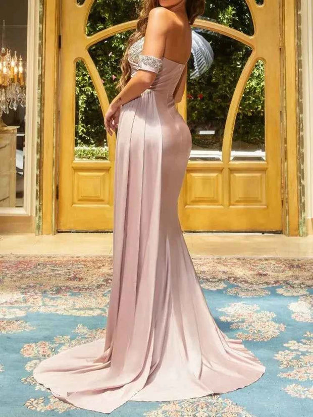 Sexy Gilding Flower Fishtail Gown for Stunning Elegance and Style - Snagged The Deal Dog