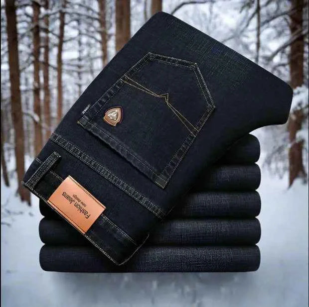 Comfortable Cold Weather Mens Denim Plush-lined - Snagged The Deal Dog