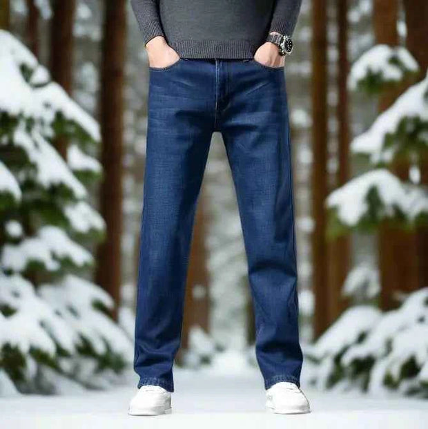 Comfortable Cold Weather Mens Denim Plush-lined - Snagged The Deal Dog