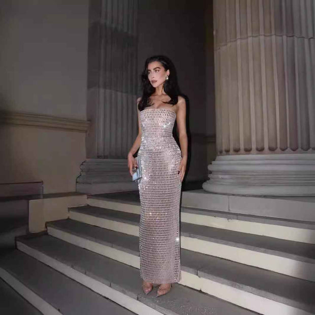 Ladies Elegant Pink Gown for Formal Banquet Wear - Snagged The Deal Dog