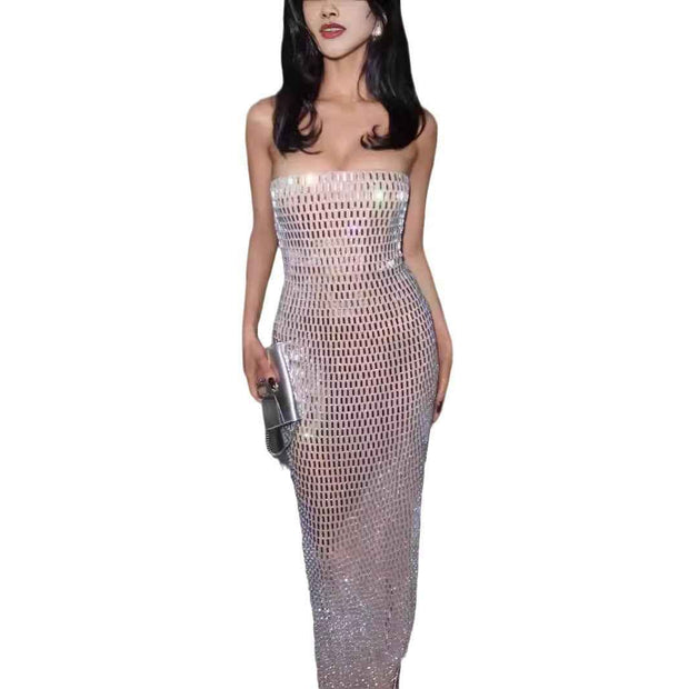 Ladies Elegant Pink Gown for Formal Banquet Wear - Snagged The Deal Dog