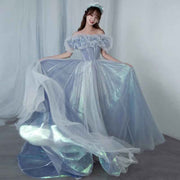 Blue Fairy Haze Evening Gown - Elegant and Enchanting - Snagged The Deal Dog