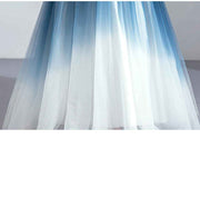 Strapless Blue Ombre Fantasy Ball Gown Evening Dress - Snagged The Deal Dog