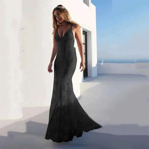 Women's Floral Backless Evening Dress for Elegant Nights - Snagged The Deal Dog