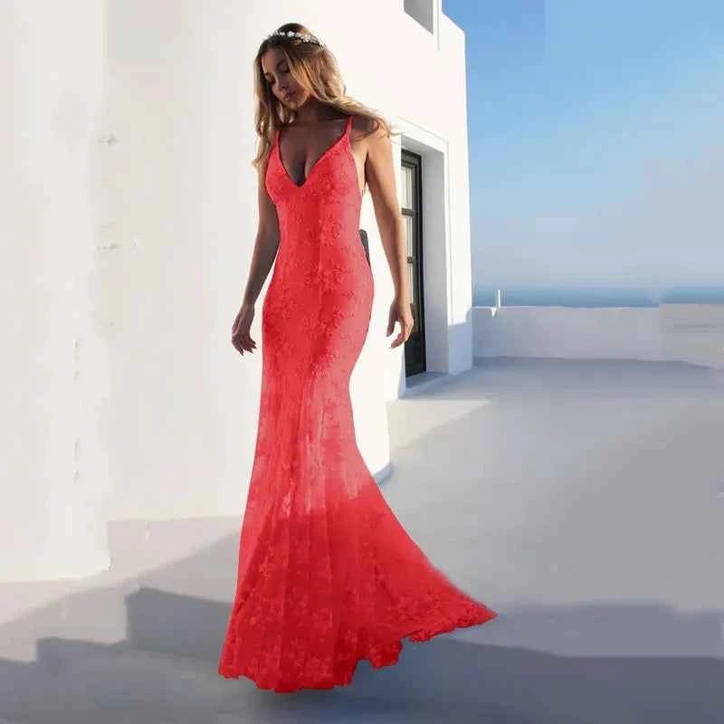 Women's Floral Backless Evening Dress for Elegant Nights - Snagged The Deal Dog