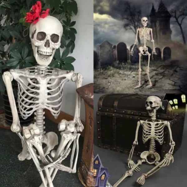 Posable Skeleton Prop Sitting Halloween Decor - Snagged The Deal Dog