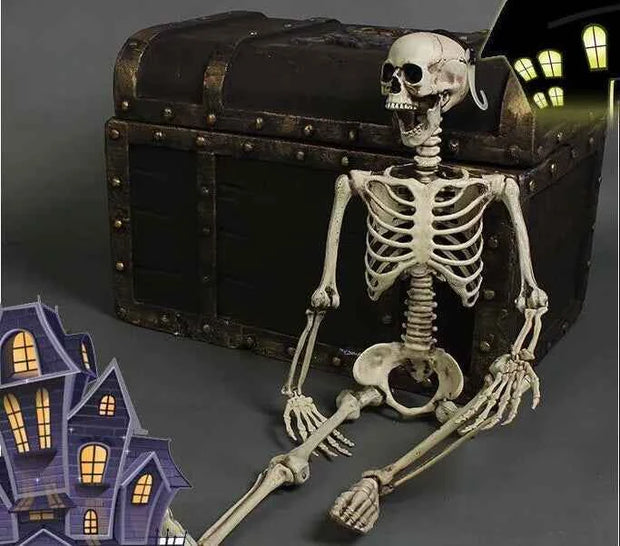 Posable Skeleton Prop Sitting Halloween Decor - Snagged The Deal Dog