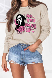 Women Ghostface Sweater - Cozy Pink Winter Trendy Pullover - Snagged The Deal Dog