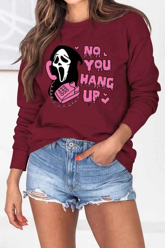 Women Ghostface Sweater - Cozy Pink Winter Trendy Pullover - Snagged The Deal Dog
