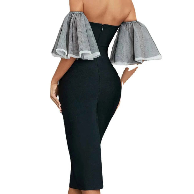 Strapless Bandage Dress for Elegant Evening Occasions - Snagged The Deal Dog